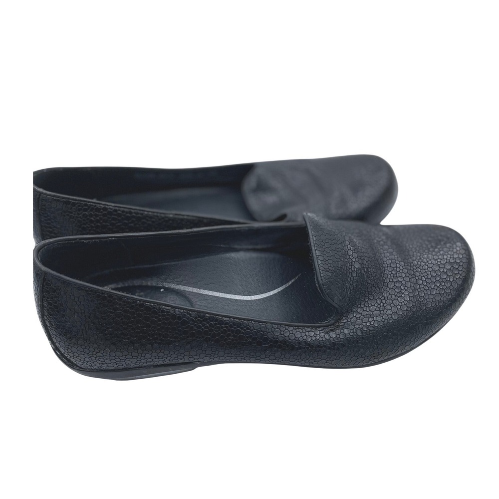 Dansko‎ Womens Black Textured Leather Slip On Loafer Flats Size 37